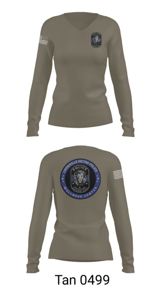 Women's Long Sleeve Vneck Shirt, , Police, Teamtime, Team time, sublimation, custom sports apparel, team uniforms, spirit wear, spiritwear, sports uniforms, custom shirts, team store, custom team store, fundraiser sports, apparel fundraiser