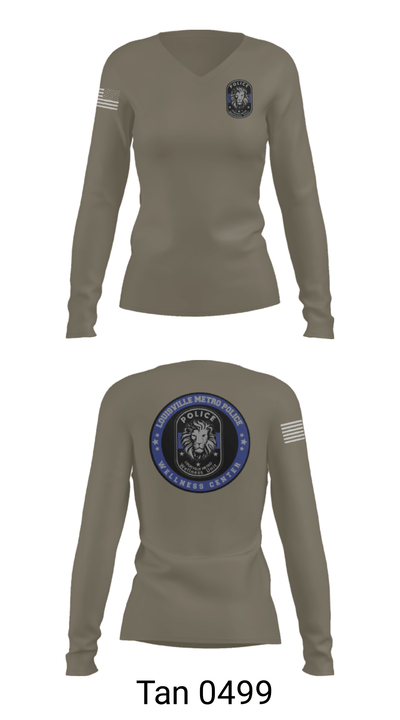 LMPD WELLNESS UNIT 57216807 Women's Long Sleeve V-neck Shirt - 39