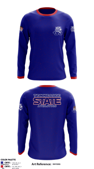 Long Sleeve Performance Shirt, Tennessee State University Cheer, Cheer, Teamtime, Team time, sublimation, custom sports apparel, team uniforms, spirit wear, spiritwear, sports uniforms, custom shirts, team store, custom team store, fundraiser sports, apparel fundraiser