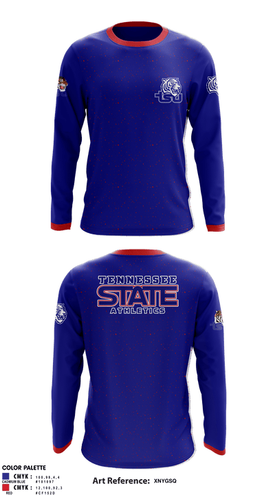 Tennessee State University Cheer 58135381 Long Sleeve Performance Shirt - 1