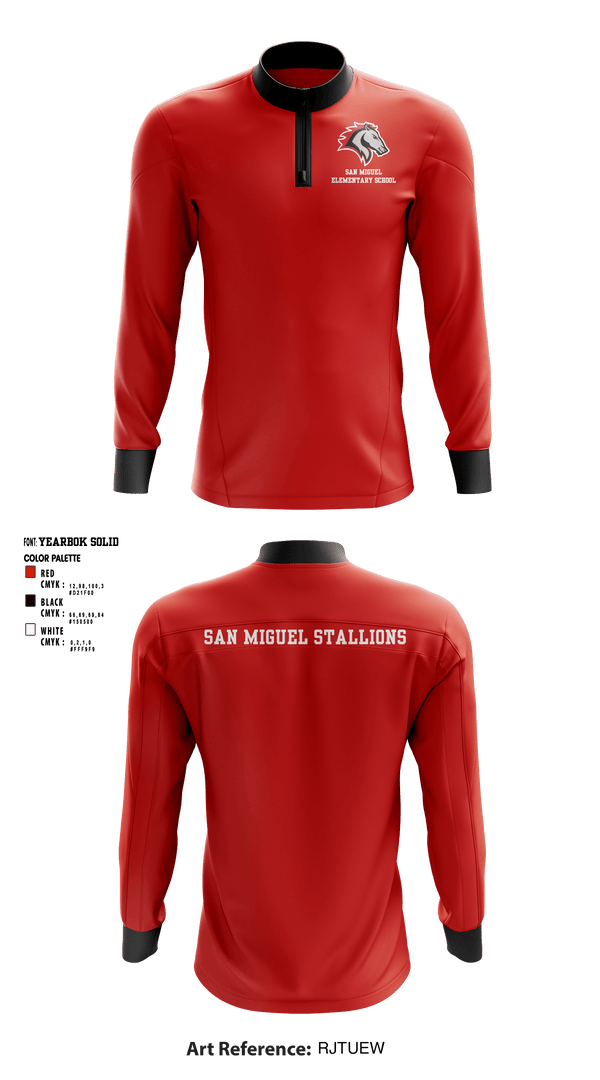 Quarter Zip Jacket, San Miguel Elementary School, , Teamtime, Team time, sublimation, custom sports apparel, team uniforms, spirit wear, spiritwear, sports uniforms, custom shirts, team store, custom team store, fundraiser sports, apparel fundraiser