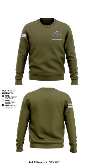 Crew Neck Sweatshirt, Bushmasters, Army, Teamtime, Team time, sublimation, custom sports apparel, team uniforms, spirit wear, spiritwear, sports uniforms, custom shirts, team store, custom team store, fundraiser sports, apparel fundraiser