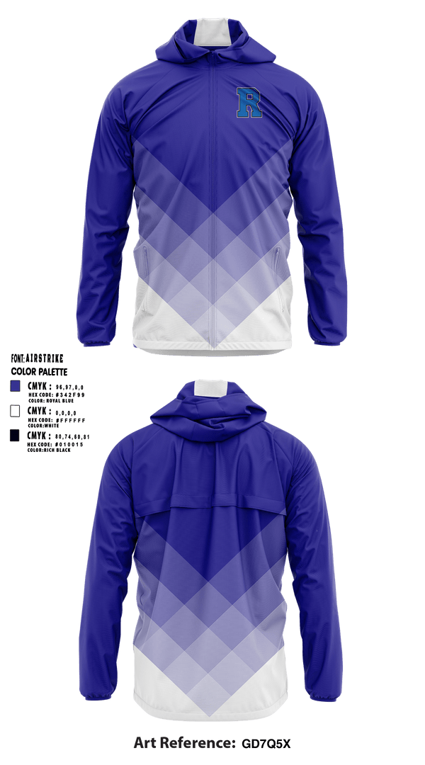 Windbreaker, Rochester High School, Spirit Store, Teamtime, Team time, sublimation, custom sports apparel, team uniforms, spirit wear, spiritwear, sports uniforms, custom shirts, team store, custom team store, fundraiser sports, apparel fundraiser