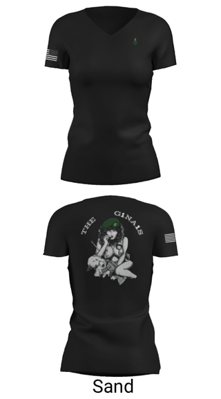 Women's Short Sleeve Vneck Shirt, , Army, Teamtime, Team time, sublimation, custom sports apparel, team uniforms, spirit wear, spiritwear, sports uniforms, custom shirts, team store, custom team store, fundraiser sports, apparel fundraiser