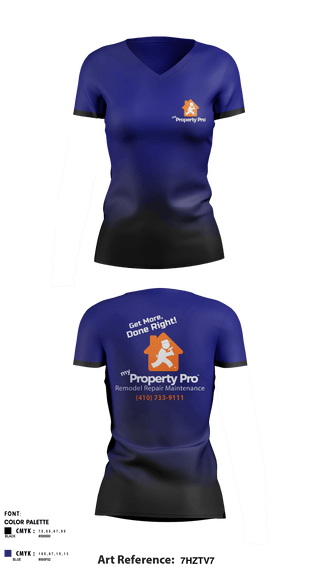 Women's Short Sleeve Vneck Shirt, My Property ProMy Property Pro, , Teamtime, Team time, sublimation, custom sports apparel, team uniforms, spirit wear, spiritwear, sports uniforms, custom shirts, team store, custom team store, fundraiser sports, apparel fundraiser