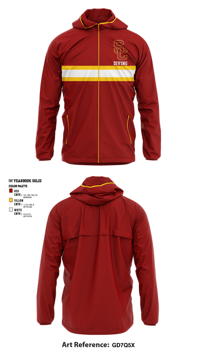 University Of Southern California Diving 38780209 Windbreaker - 1