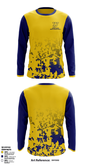 Long Sleeve Performance Shirt, James Wood High School Basketball, Men's Basketball, Teamtime, Team time, sublimation, custom sports apparel, team uniforms, spirit wear, spiritwear, sports uniforms, custom shirts, team store, custom team store, fundraiser sports, apparel fundraiser