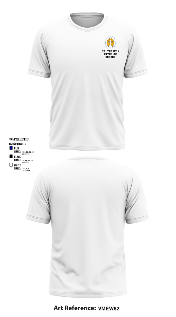 Short Sleeve Performance Shirt, St. Theresa Catholic School, Spirit Store, Teamtime, Team time, sublimation, custom sports apparel, team uniforms, spirit wear, spiritwear, sports uniforms, custom shirts, team store, custom team store, fundraiser sports, apparel fundraiser