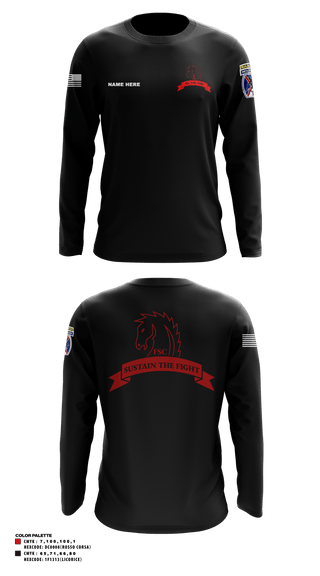 Long Sleeve Performance Shirt, Echo FSC Stampede 7th Eng, Army, Teamtime, Team time, sublimation, custom sports apparel, team uniforms, spirit wear, spiritwear, sports uniforms, custom shirts, team store, custom team store, fundraiser sports, apparel fundraiser