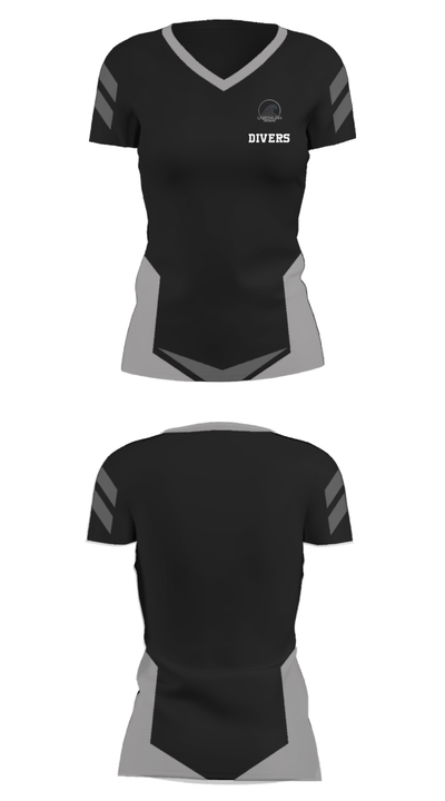 Divers 37533599 Women's Short Sleeve V-neck Shirt - 3