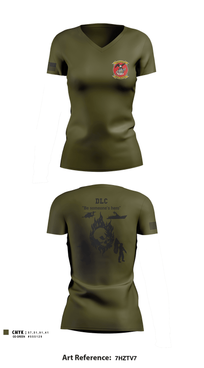 15th MEU 39696644 Women's Short Sleeve V-neck Shirt - 2