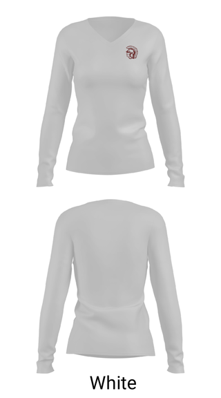 Women's Long Sleeve Vneck Shirt, Unity Point Junior High School, Spirit Store, Teamtime, Team time, sublimation, custom sports apparel, team uniforms, spirit wear, spiritwear, sports uniforms, custom shirts, team store, custom team store, fundraiser sports, apparel fundraiser