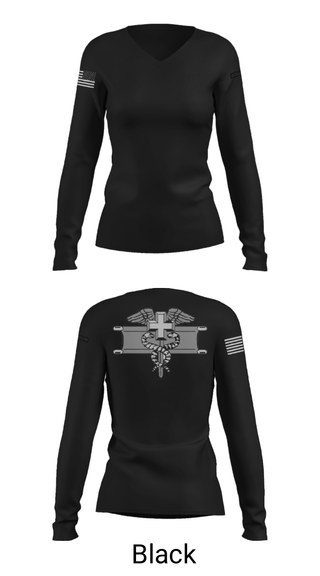 Women's Long Sleeve Vneck Shirt, , Army, Teamtime, Team time, sublimation, custom sports apparel, team uniforms, spirit wear, spiritwear, sports uniforms, custom shirts, team store, custom team store, fundraiser sports, apparel fundraiser