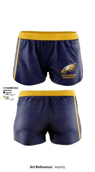 Women's Shorts, West Babylon High School Gymnastics, Spirit Store, Teamtime, Team time, sublimation, custom sports apparel, team uniforms, spirit wear, spiritwear, sports uniforms, custom shirts, team store, custom team store, fundraiser sports, apparel fundraiser