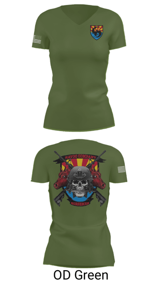Women's Short Sleeve Vneck Shirt, , Army, Teamtime, Team time, sublimation, custom sports apparel, team uniforms, spirit wear, spiritwear, sports uniforms, custom shirts, team store, custom team store, fundraiser sports, apparel fundraiser
