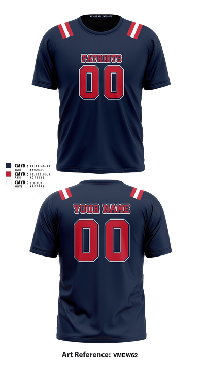Merrimack Valley Flag Football 51050424 Short Sleeve Performance Shirt - 8