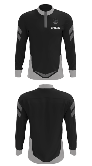 Quarter Zip Jacket, Divers, Football, Teamtime, Team time, sublimation, custom sports apparel, team uniforms, spirit wear, spiritwear, sports uniforms, custom shirts, team store, custom team store, fundraiser sports, apparel fundraiser