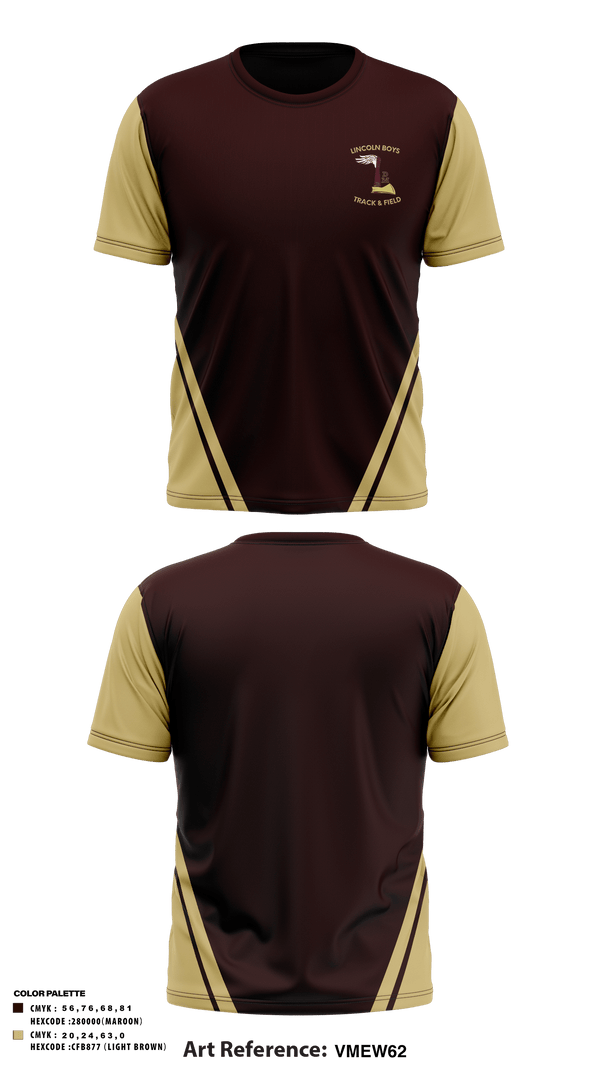 Short Sleeve Performance Shirt, Lincoln High School Track, Track & Field, Teamtime, Team time, sublimation, custom sports apparel, team uniforms, spirit wear, spiritwear, sports uniforms, custom shirts, team store, custom team store, fundraiser sports, apparel fundraiser