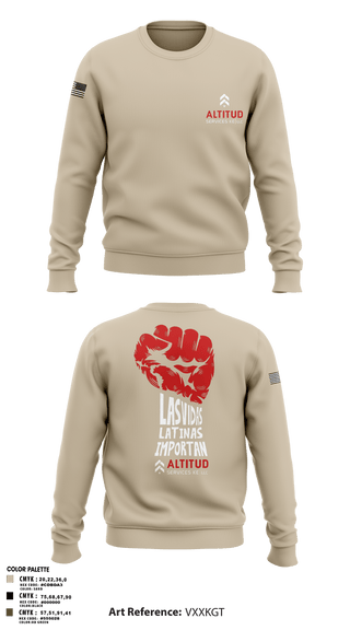 Crew Neck Sweatshirt, Altitud Services, Army, Teamtime, Team time, sublimation, custom sports apparel, team uniforms, spirit wear, spiritwear, sports uniforms, custom shirts, team store, custom team store, fundraiser sports, apparel fundraiser