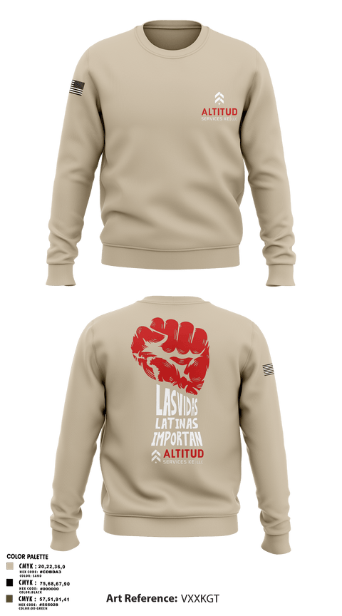 Crew Neck Sweatshirt, Altitud Services, Army, Teamtime, Team time, sublimation, custom sports apparel, team uniforms, spirit wear, spiritwear, sports uniforms, custom shirts, team store, custom team store, fundraiser sports, apparel fundraiser