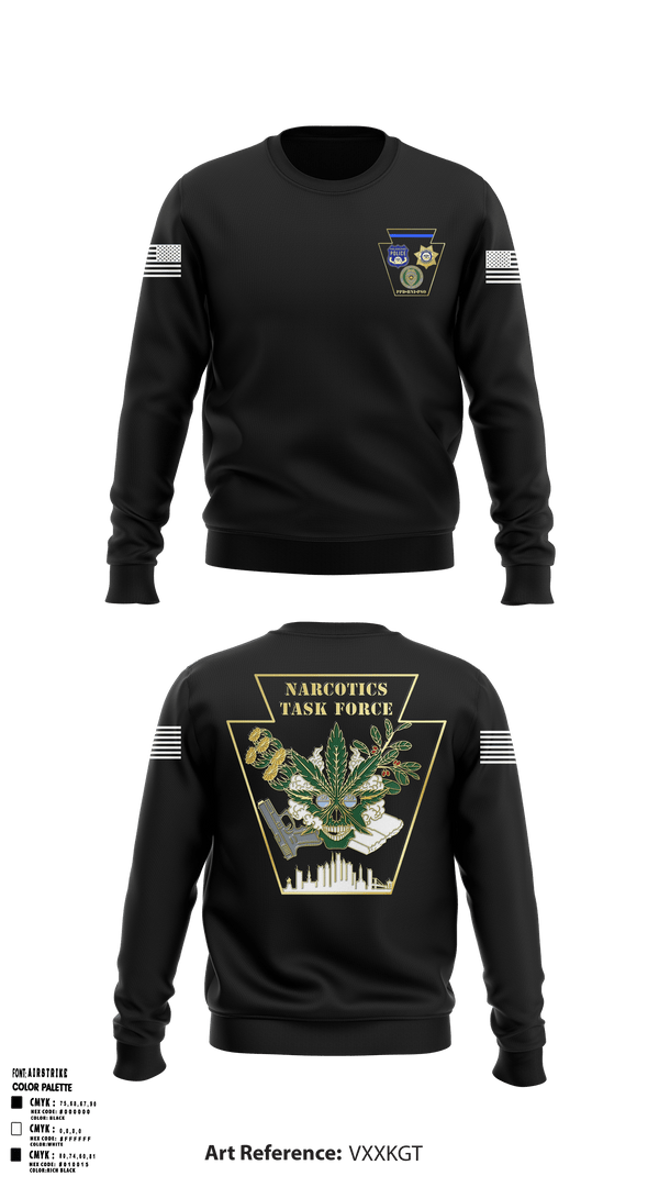 Crew Neck Sweatshirt, Narcotics, Police, Teamtime, Team time, sublimation, custom sports apparel, team uniforms, spirit wear, spiritwear, sports uniforms, custom shirts, team store, custom team store, fundraiser sports, apparel fundraiser