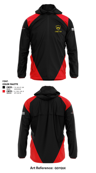 Windbreaker, Turn It Up MMA, Wrestling, Teamtime, Team time, sublimation, custom sports apparel, team uniforms, spirit wear, spiritwear, sports uniforms, custom shirts, team store, custom team store, fundraiser sports, apparel fundraiser