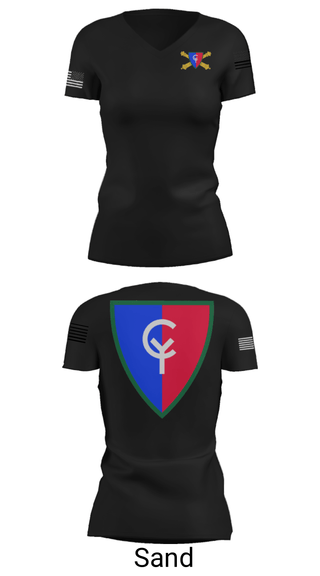 Women's Short Sleeve Vneck Shirt, , National Guard, Teamtime, Team time, sublimation, custom sports apparel, team uniforms, spirit wear, spiritwear, sports uniforms, custom shirts, team store, custom team store, fundraiser sports, apparel fundraiser