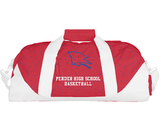 Duffle Bag, Pender High School Basketball, Men's Basketball, Teamtime, Team time, sublimation, custom sports apparel, team uniforms, spirit wear, spiritwear, sports uniforms, custom shirts, team store, custom team store, fundraiser sports, apparel fundraiser