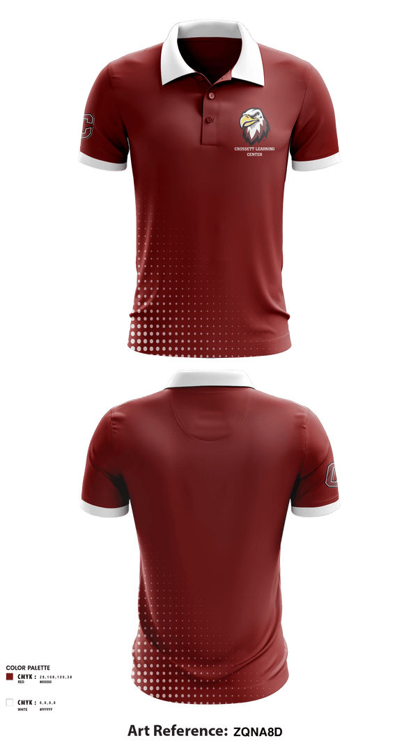 Short Sleeve Performance Polo, Crossett Learning Center, Spirit Store, Teamtime, Team time, sublimation, custom sports apparel, team uniforms, spirit wear, spiritwear, sports uniforms, custom shirts, team store, custom team store, fundraiser sports, apparel fundraiser