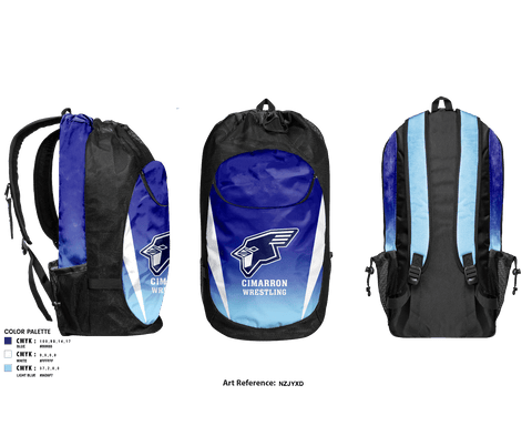 Gear Bag, Cimarron High School Wrestling, Wrestling, Teamtime, Team time, sublimation, custom sports apparel, team uniforms, spirit wear, spiritwear, sports uniforms, custom shirts, team store, custom team store, fundraiser sports, apparel fundraiser