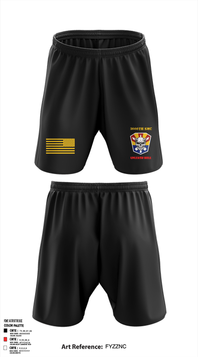 3666th SMC 60008447 Athletic Shorts With Pockets - 32