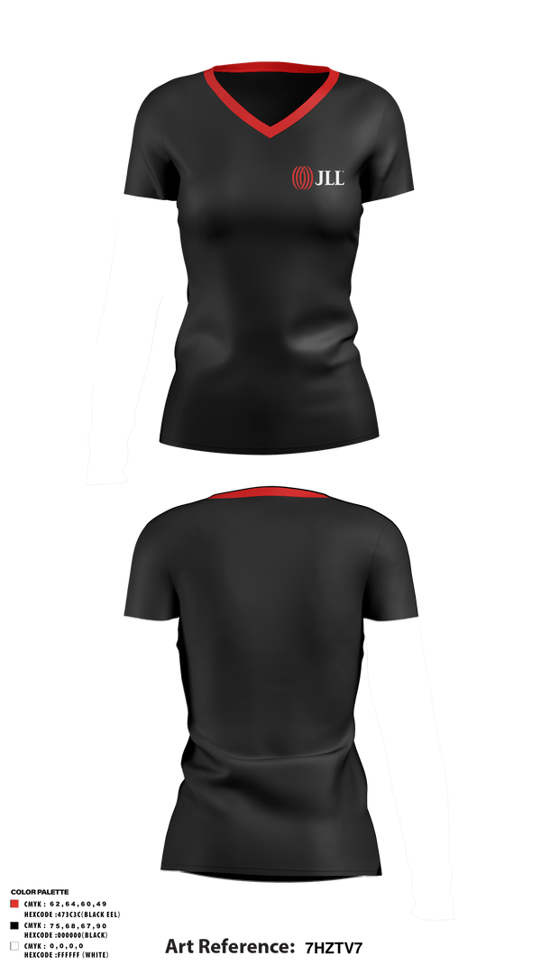 Women's Short Sleeve Vneck Shirt, JLL Columbus Pelotonia, , Teamtime, Team time, sublimation, custom sports apparel, team uniforms, spirit wear, spiritwear, sports uniforms, custom shirts, team store, custom team store, fundraiser sports, apparel fundraiser