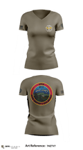 A Co, 2-13th AVN REGT 95713396 Women's Short Sleeve V-neck Shirt - 5