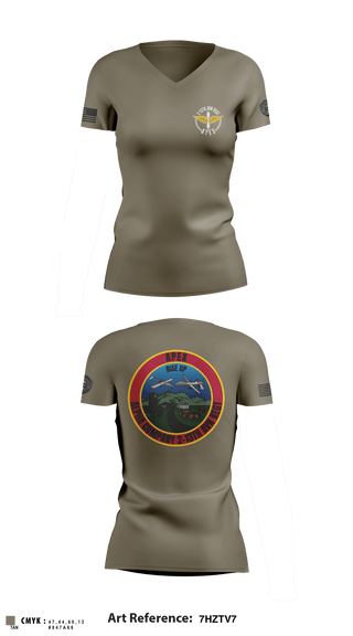 Women's Short Sleeve Vneck Shirt, A Co, 2-13th AVN REGT, , Teamtime, Team time, sublimation, custom sports apparel, team uniforms, spirit wear, spiritwear, sports uniforms, custom shirts, team store, custom team store, fundraiser sports, apparel fundraiser