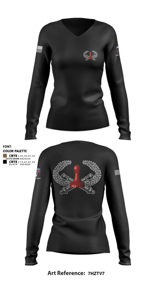 Women's Long Sleeve Vneck Shirt, , National Guard, Teamtime, Team time, sublimation, custom sports apparel, team uniforms, spirit wear, spiritwear, sports uniforms, custom shirts, team store, custom team store, fundraiser sports, apparel fundraiser