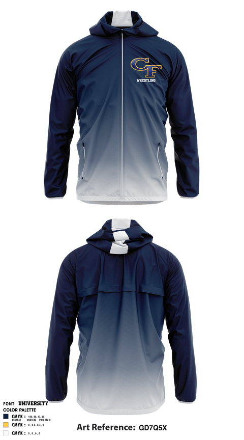 Windbreaker, Cape Fear High School Wrestling, Wrestling, Teamtime, Team time, sublimation, custom sports apparel, team uniforms, spirit wear, spiritwear, sports uniforms, custom shirts, team store, custom team store, fundraiser sports, apparel fundraiser
