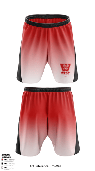 Athletic Shorts With Pockets, West Middle School Cheer, Cheer, Teamtime, Team time, sublimation, custom sports apparel, team uniforms, spirit wear, spiritwear, sports uniforms, custom shirts, team store, custom team store, fundraiser sports, apparel fundraiser