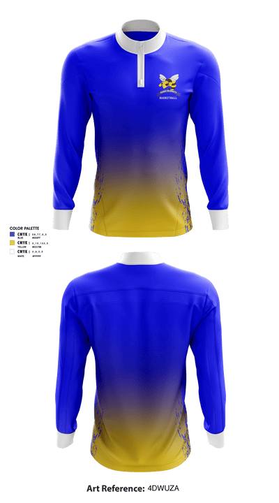 Hand Middle School Basketball 63566499 Quarter Zip Jacket - 1
