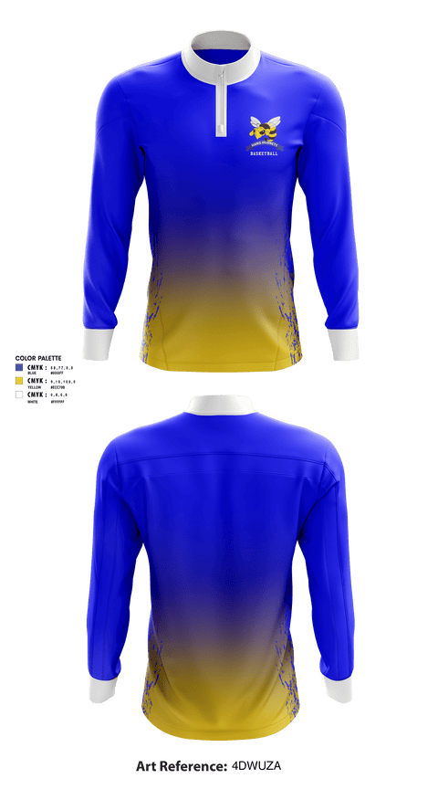 Quarter Zip Jacket, Hand Middle School Basketball, Women's Basketball, Teamtime, Team time, sublimation, custom sports apparel, team uniforms, spirit wear, spiritwear, sports uniforms, custom shirts, team store, custom team store, fundraiser sports, apparel fundraiser