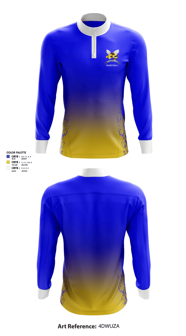Quarter Zip Jacket, Hand Middle School Basketball, Women's Basketball, Teamtime, Team time, sublimation, custom sports apparel, team uniforms, spirit wear, spiritwear, sports uniforms, custom shirts, team store, custom team store, fundraiser sports, apparel fundraiser