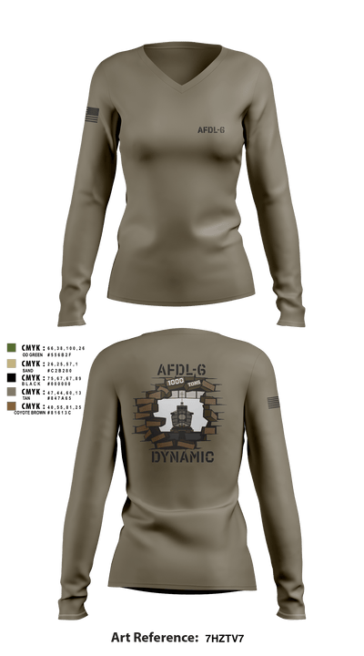 Dynamic 42906299 Women's Long Sleeve V-neck Shirt - 49
