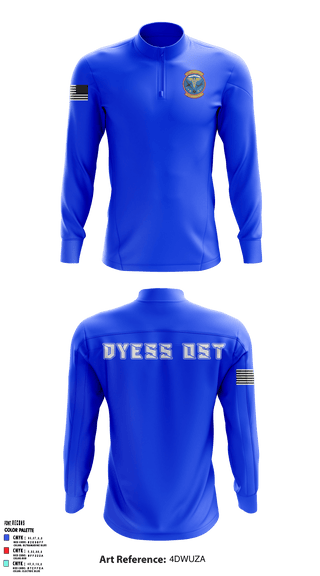 Quarter Zip Jacket, Dyess AFB Operational Support Team, Air Force, Teamtime, Team time, sublimation, custom sports apparel, team uniforms, spirit wear, spiritwear, sports uniforms, custom shirts, team store, custom team store, fundraiser sports, apparel fundraiser