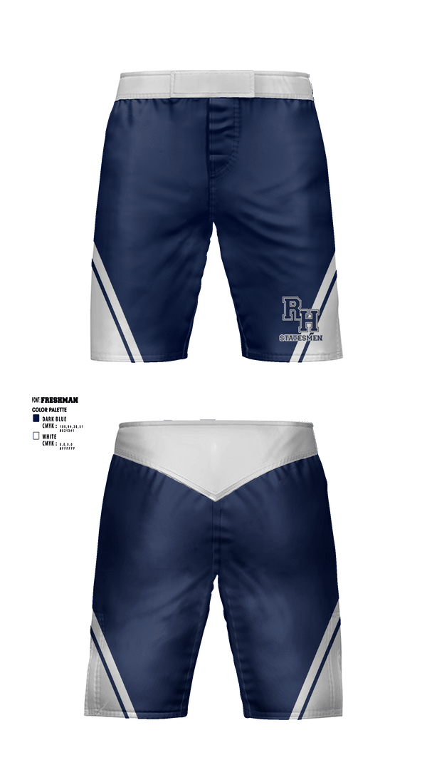 Fight Shorts, Randolph-Henry High School Wrestling, Wrestling, Teamtime, Team time, sublimation, custom sports apparel, team uniforms, spirit wear, spiritwear, sports uniforms, custom shirts, team store, custom team store, fundraiser sports, apparel fundraiser