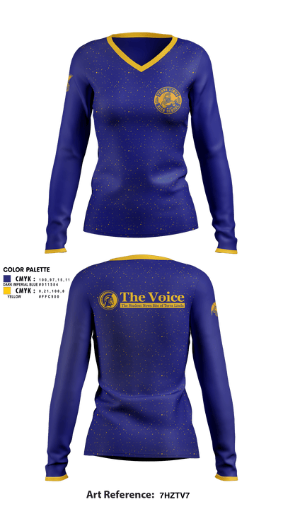 Terra Linda High School Cheer 86176617 Women's Long Sleeve V-neck Shirt - 1