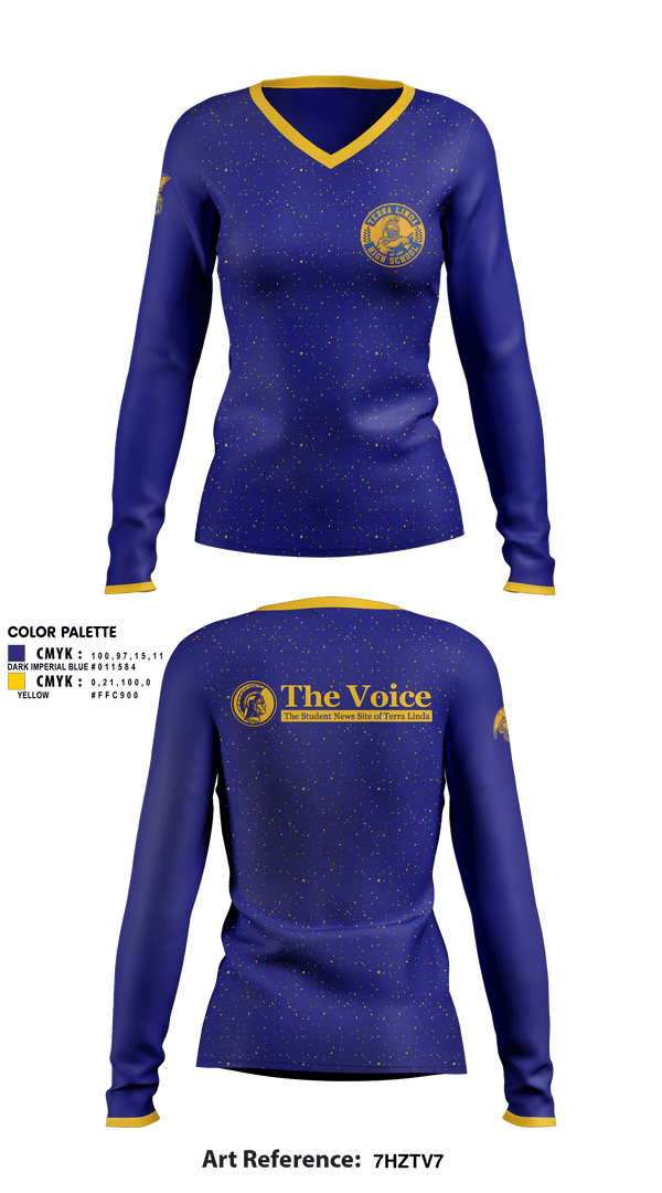 Women's Long Sleeve Vneck Shirt, Terra Linda High School Cheer, Cheer, Teamtime, Team time, sublimation, custom sports apparel, team uniforms, spirit wear, spiritwear, sports uniforms, custom shirts, team store, custom team store, fundraiser sports, apparel fundraiser