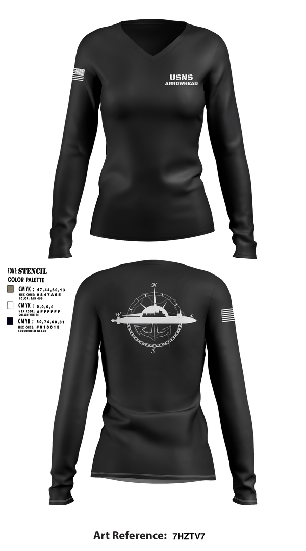 Women's Long Sleeve Vneck Shirt, , Navy, Teamtime, Team time, sublimation, custom sports apparel, team uniforms, spirit wear, spiritwear, sports uniforms, custom shirts, team store, custom team store, fundraiser sports, apparel fundraiser