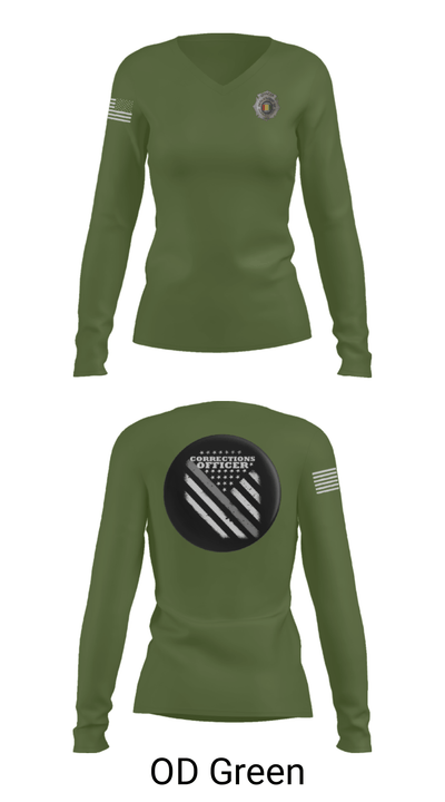 Corrections 26294132 Women's Long Sleeve V-neck Shirt - 40