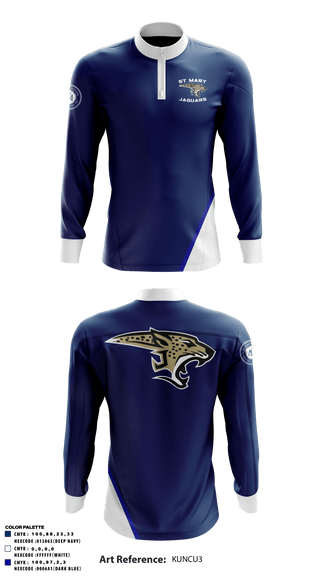 Quarter Zip Jacket, St Mary Jaguars, Women's Basketball, Teamtime, Team time, sublimation, custom sports apparel, team uniforms, spirit wear, spiritwear, sports uniforms, custom shirts, team store, custom team store, fundraiser sports, apparel fundraiser