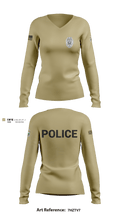TAYLORSVILLE POLICE DEPARTMENT LT 27466887 Women's Long Sleeve V-neck Shirt - 3