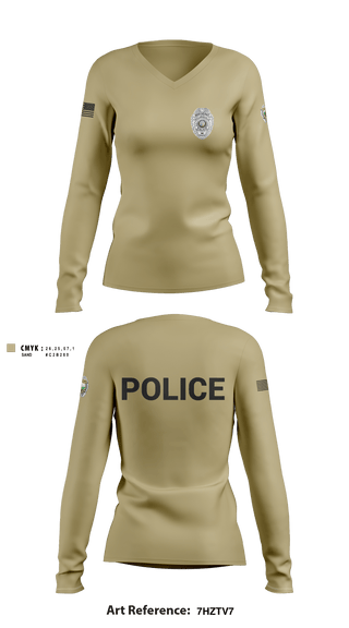 Women's Long Sleeve Vneck Shirt, TAYLORSVILLE POLICE, Police, Teamtime, Team time, sublimation, custom sports apparel, team uniforms, spirit wear, spiritwear, sports uniforms, custom shirts, team store, custom team store, fundraiser sports, apparel fundraiser